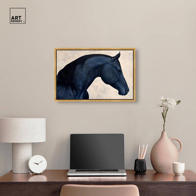 Blue Horse II Canvas by Art Remedy