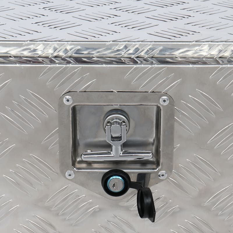 24" Aluminum Under Body Toolbox 5 Bar Tread Silver