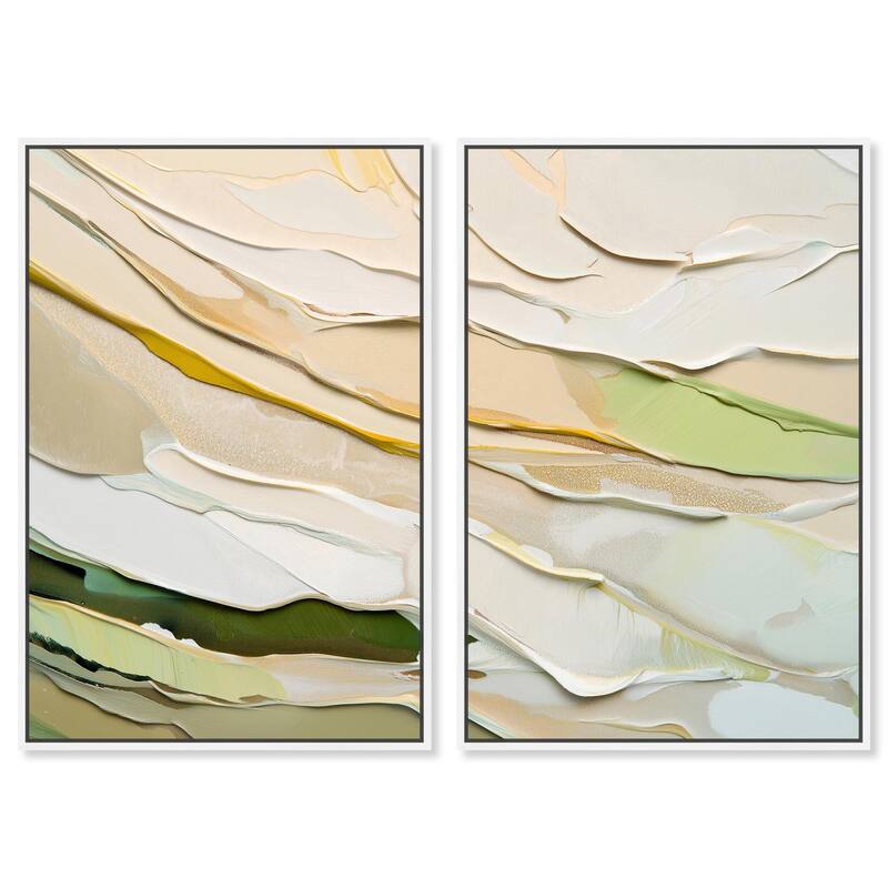 Mossy Glen Canvas Set of 2 by Art Remedy - 20" x 30" - White