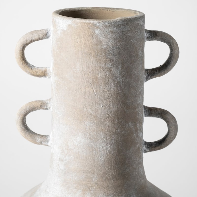 Sherry Rustic Brown Ceramic Vase (19")