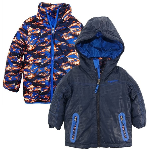 Shop Rugged Bear Toddler Boys 2 In 1 System Winter Coat Quilted