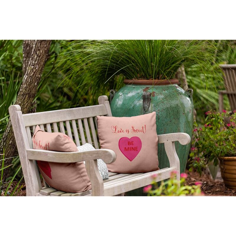 Love Is Sweet Valentines Day Decorative Throw Pillow