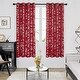 preview thumbnail 95 of 95, Deconovo Silver Leaves Curtain Panel Pairs(2 Panel) W52 x L72 - Red