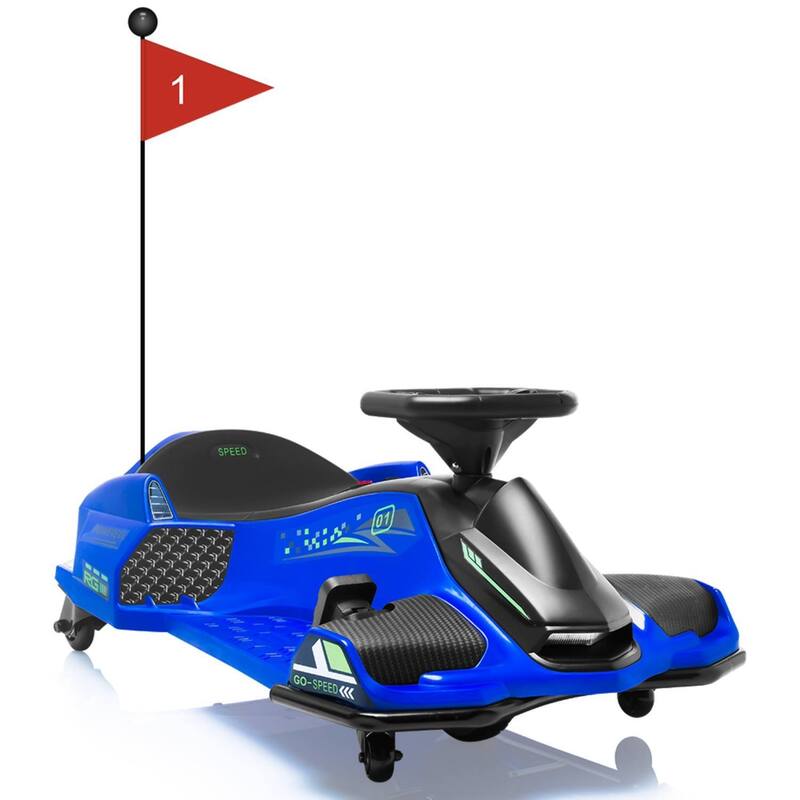 12V Electric Ride On Go Kart Kids Drifting Car for Kids Best Gifts - Blue