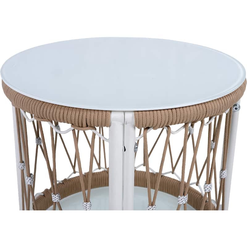 Christopher Knight Home - Aurelius 3-Piece Bohemian Steel Outdoor Chat Set