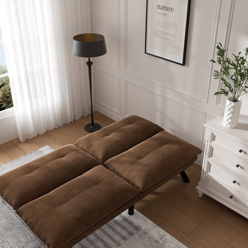Foldable Sofa Bed with Adjustable Armrests and Backrest, Apartment Lounge Sofa, Versatile 2 Seater Love Seat Couches