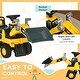 preview thumbnail 5 of 7, Aosom CAT Licensed Ride-on Excavator for Kids with Manual Shovel, Yellow