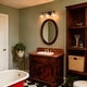 preview thumbnail 4 of 16, Iain Modern Black 3/4-Light Bathroom Vanity Lights Globe Seeded Glass Dimmable Wall Sconces
