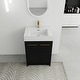 preview thumbnail 50 of 76, Plywood Freestanding Bathroom Vanity in Black Chestnut with Integrated Resin Sink