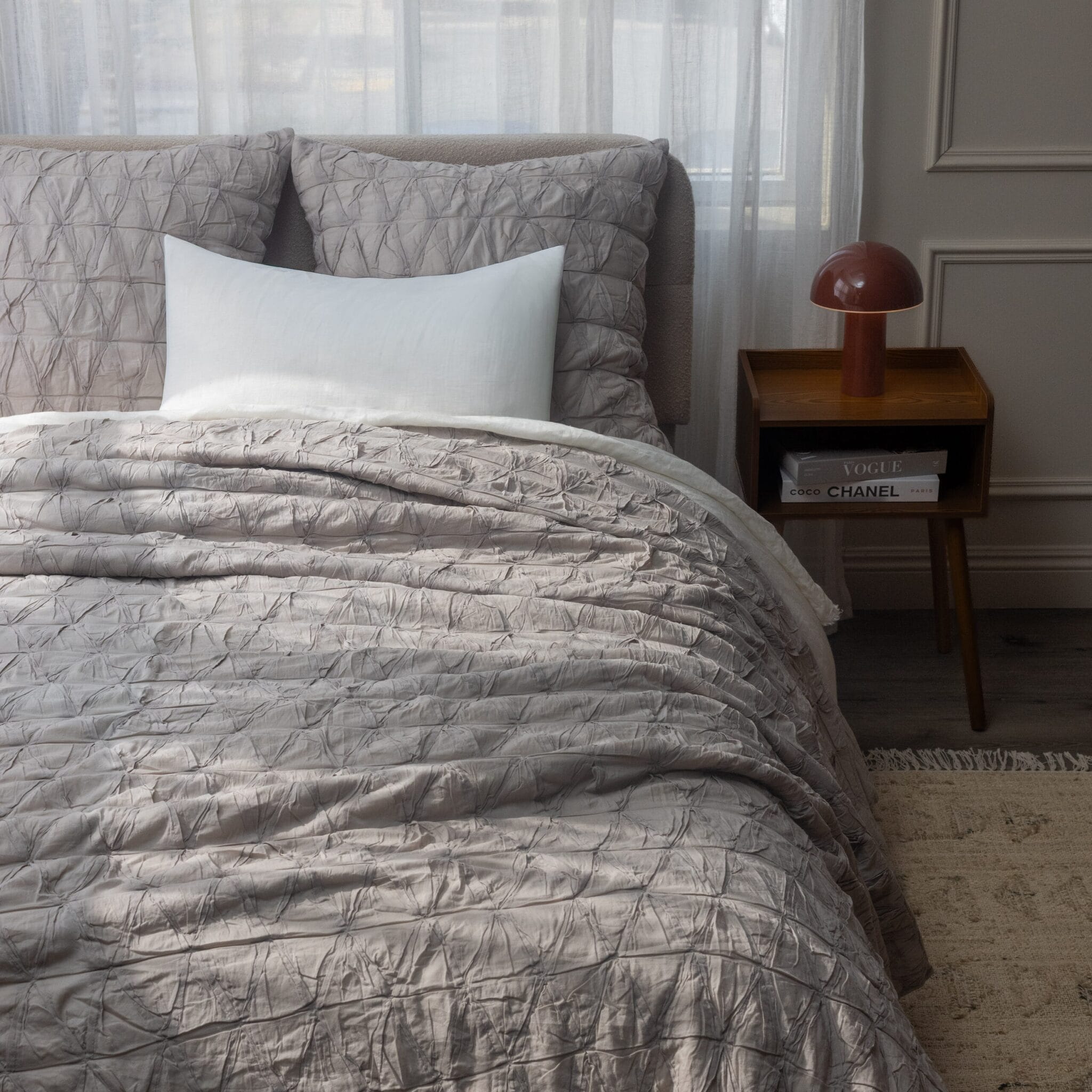 Asher Silver Birch Cotton Quilt Set