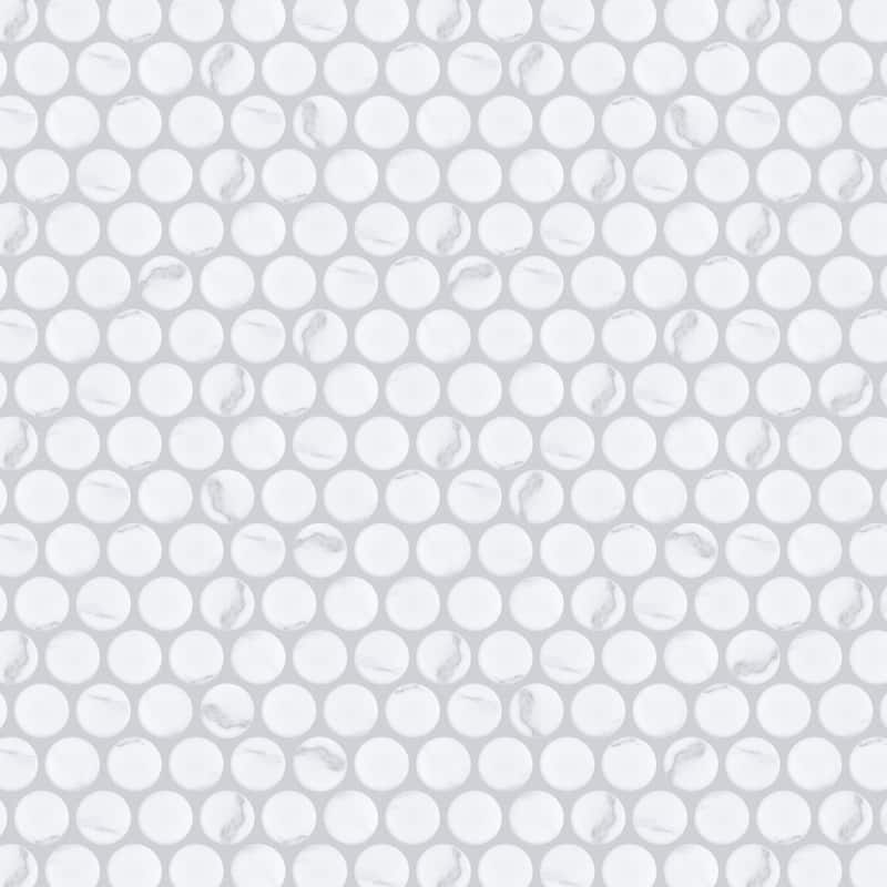 Merola Tile Carrione Penny Matte Carrara 9-3/4" x 11-1/2" Porcelain Mosaic Floor and Wall Tile