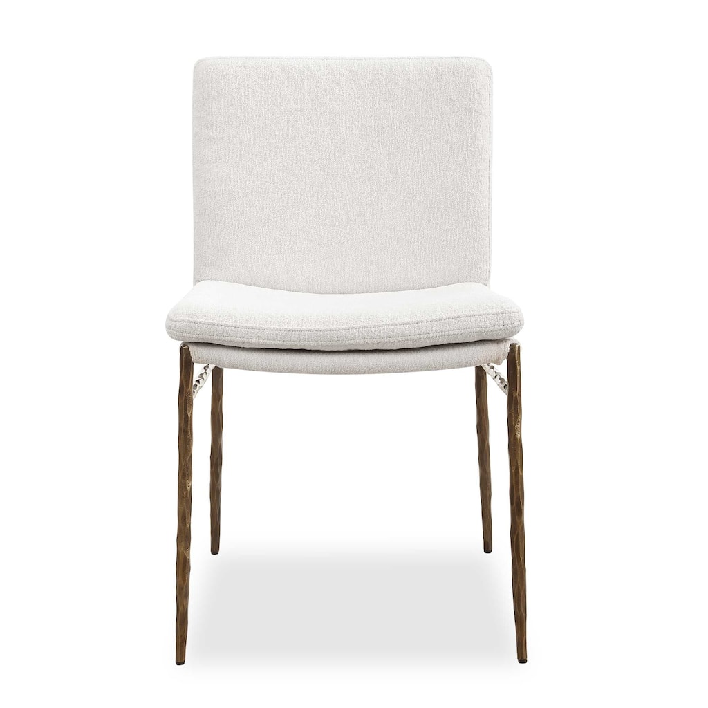 Uttermost Ascend Textured White Dining Chair - 19.70" W x 33.85" H x 23.00" D