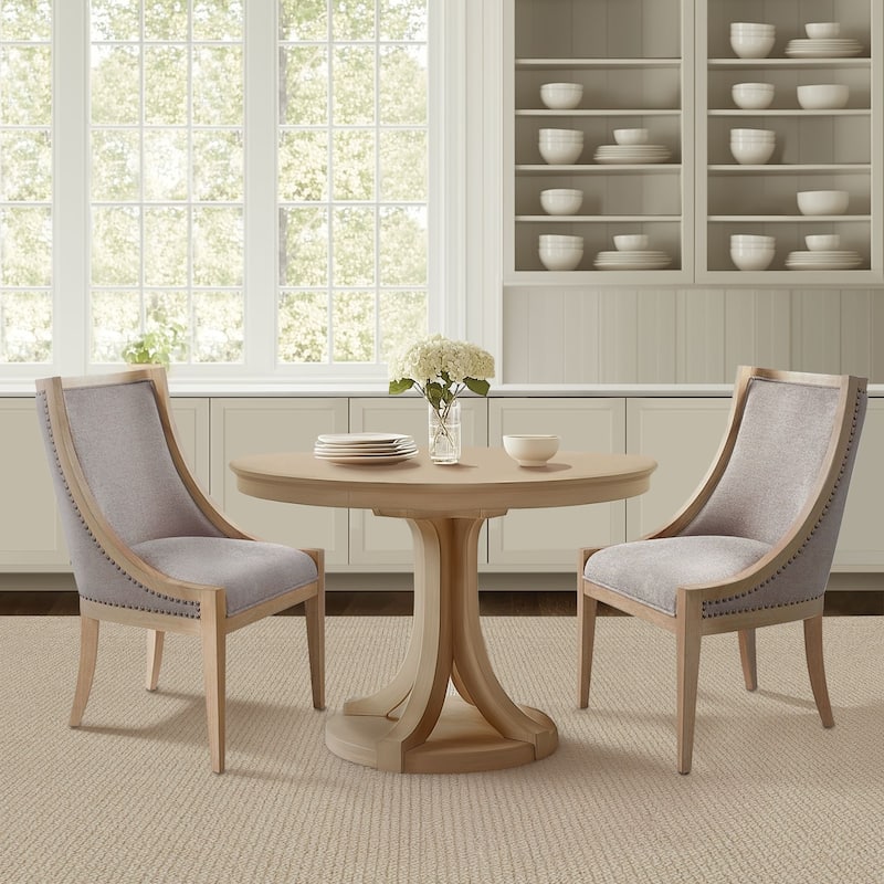 Martha Stewart Elmcrest Upholstered Dining Chair with Nailhead Trim