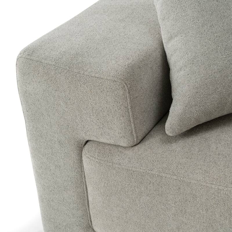 Divani Casa Loki Modern Grey Fabric 4-Seat Sofa