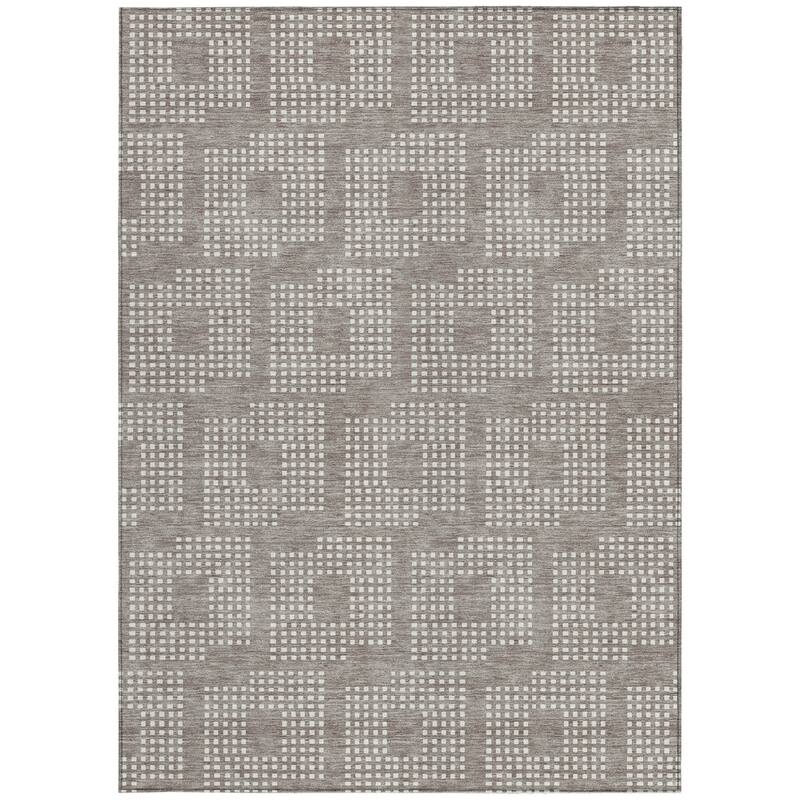 HomeRoots Geometric Transitional Rectangle Outdoor Rug