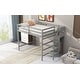 preview thumbnail 6 of 23, Full Size Loft Bed with Built-in Storage Wardrobe and Staircase