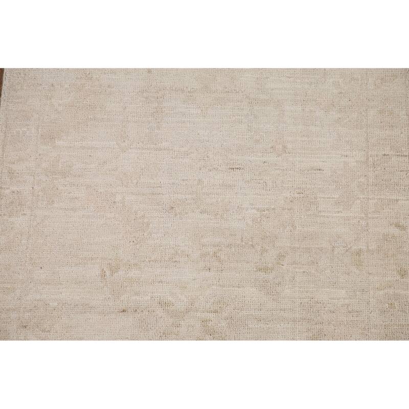 Hand Knotted Oriental 100% Wool Carpet Transitional All-Over Beige & Ivories Oushak Area Rug - 5' 0'' X 3' 2''