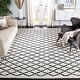 preview thumbnail 1 of 101, SAFAVIEH Handmade Chatham Carlota Modern Moroccan Wool Rug 4' x 6' - Ivory/Black - Rectangle