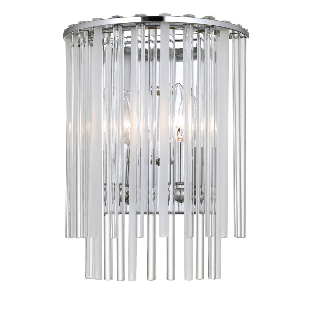 Bleecker 2 Light Polished Chrome Sconce - 9'' W x 12'' H x 5.5'' D