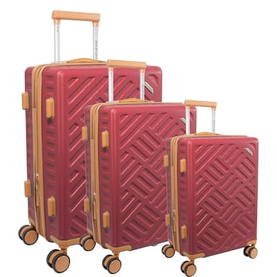 Max Studio 3 Piece Sofia Hardside Expandable Lightweight Suitcase Double Spinner Wheels Luggage Set