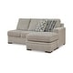 preview thumbnail 7 of 6, Signature Design by Ashley Calnita Beige 2-Piece Sectional with Chaise - 125" W x 88" D x 41" H