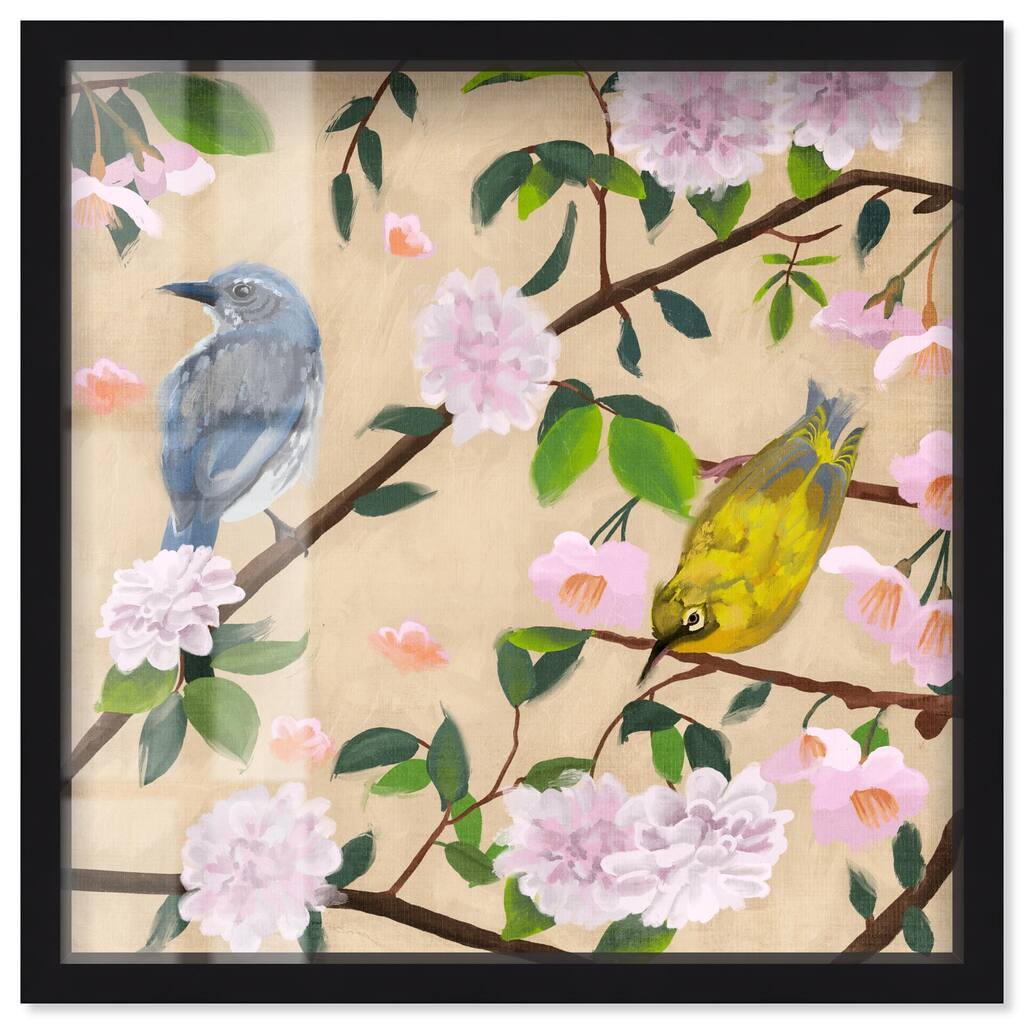 Birds Cuddle Shadowbox by Art Remedy