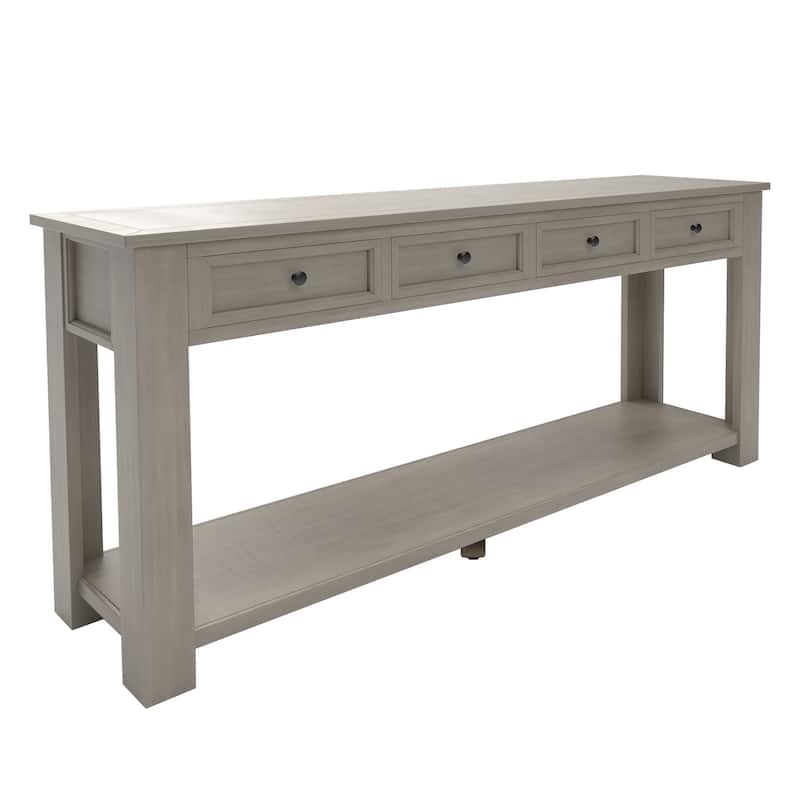 Modern Console Table/Sofa Table with Storage Drawers and Bottom Shelf for Entryway Hallway
