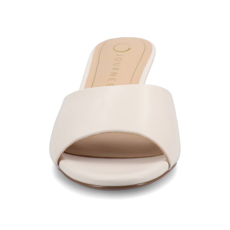 Journee Women's Jeylah Dress Sandals - Bone - 6