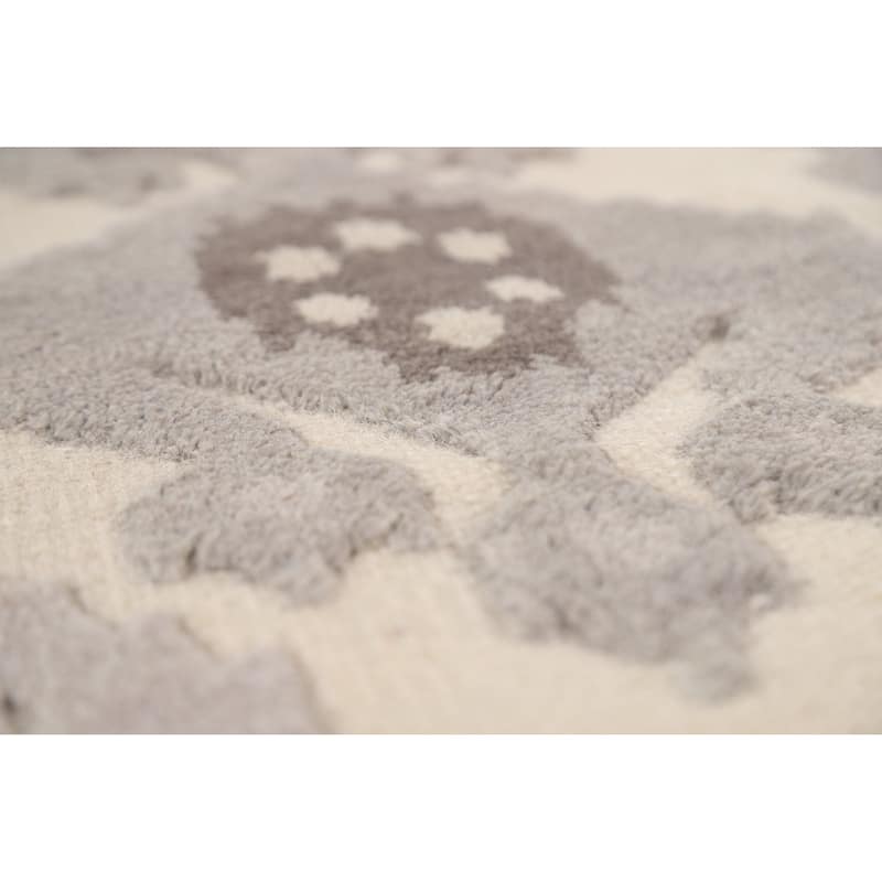 Geometric Moroccan Oriental Area Rug Handmade Wool Carpet - 5'2"x 8'0"