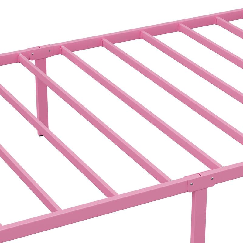 Bed Frame Platform with Headboard and Footboard Metal Bed Mattress Foundation