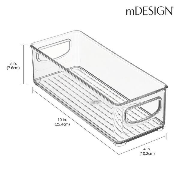 mDesign Plastic Stackable Kitchen Organizer Storage Bin Bed Bath