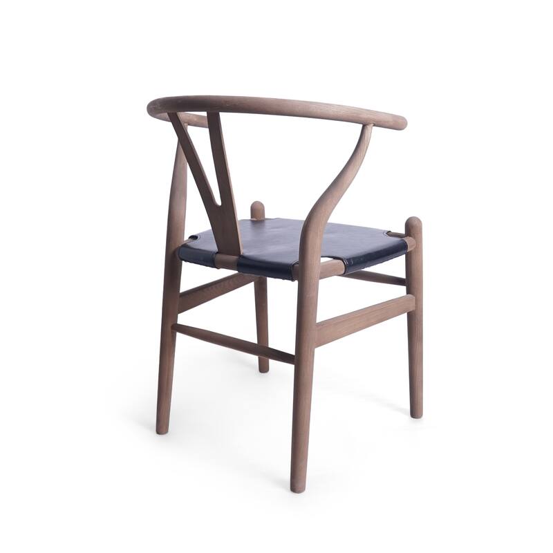 Roomfitters Mid-Century Accent Chair with Curved Backrest and Faux Leather Seat, Elegant Dining Seating