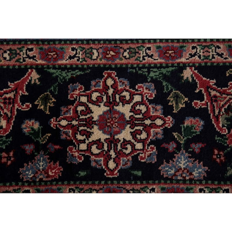All-Over Aubusson Oriental Area Rug Handmade Wool Carpet - 9'1"x 12'2"