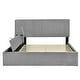 preview thumbnail 12 of 34, Upholstered Platform Bed with Lateral Storage Compartments and Thick Fabric,Velvet