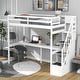 preview thumbnail 13 of 11, Twin Size Loft Bed With Storage Staircase And Built-In Desk