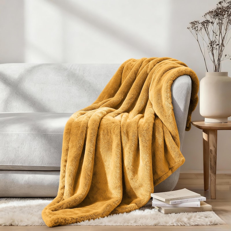 Superior Solid Fluffy Fleece Blanket, Plush and All Season