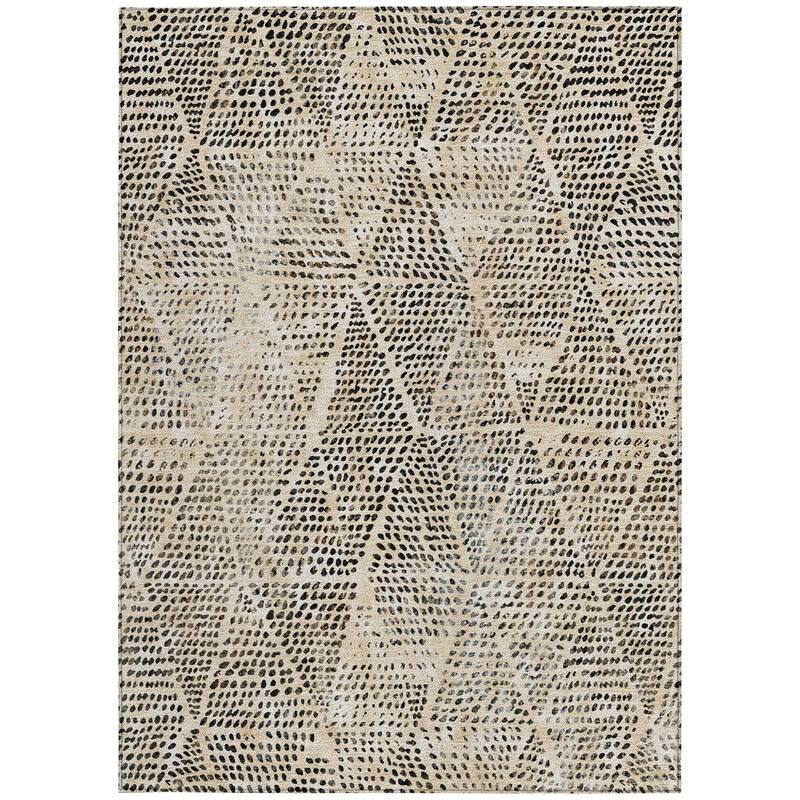 HomeRoots Geometric Transitional Rectangle Outdoor Rug