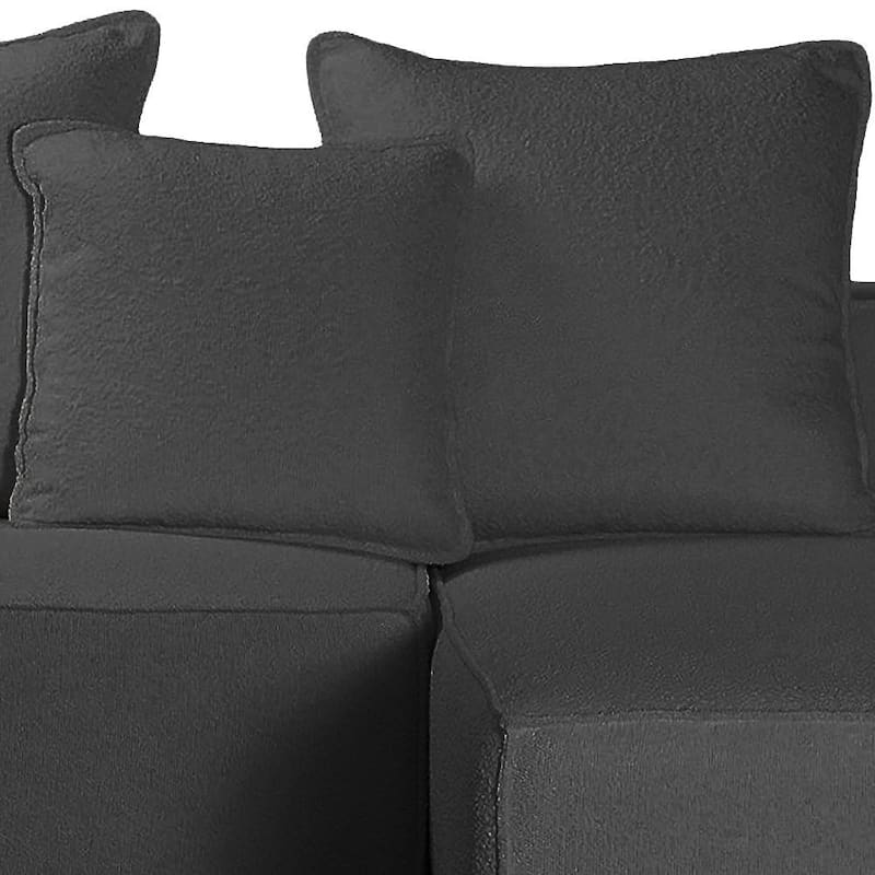 Zayn 118-inch Modern Sectional Sofa with Chaise in Boucle