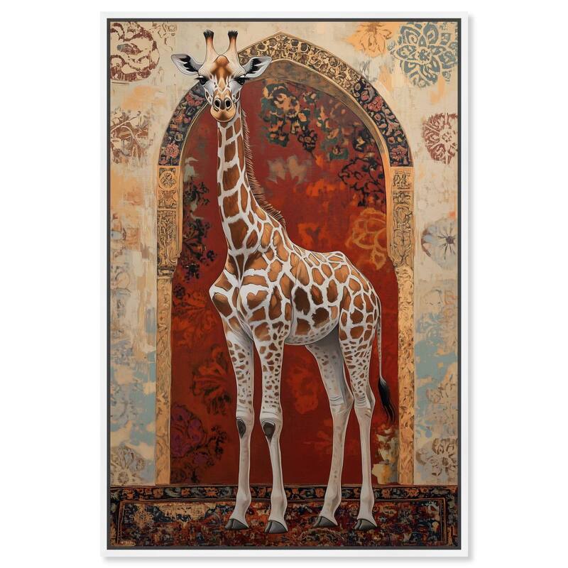 Giraffe Archway Canvas by Art Remedy - 30" x 45" - White