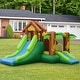 preview thumbnail 3 of 6, Kids Inflatable Jungle Bounce House Castle with Blower - Multi - 12.5" x 11.5" x 7.5" (L x W x H)
