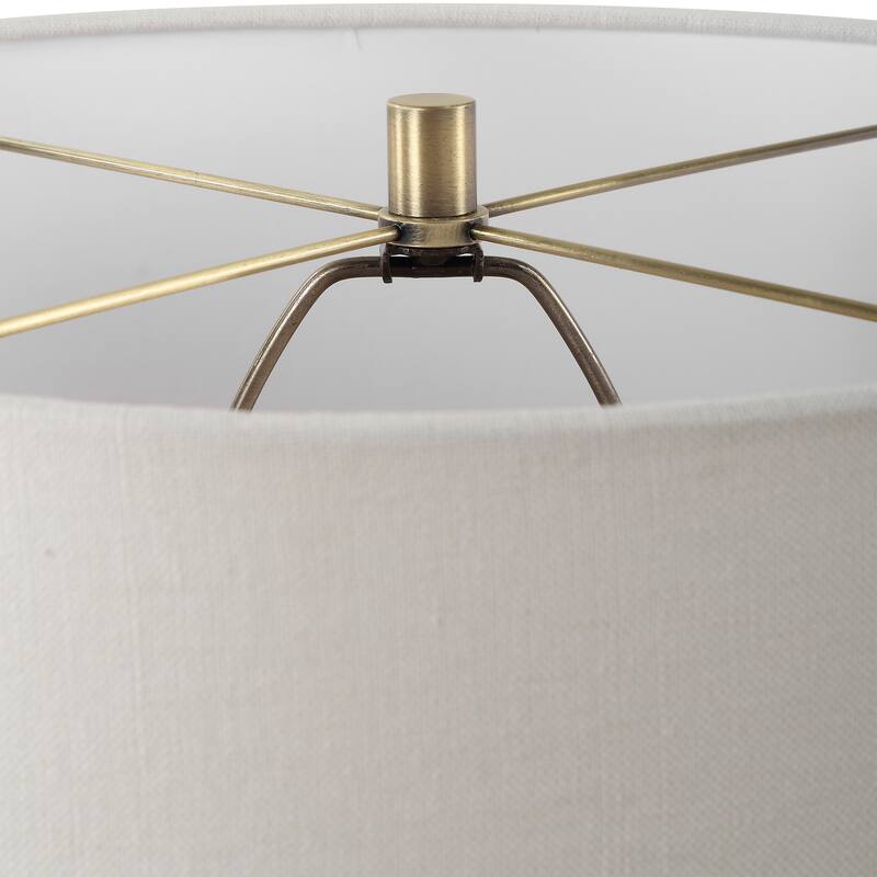 Uttermost Strata Tan Glaze Table Lamp - 26.25" H X 18" W X 18" D