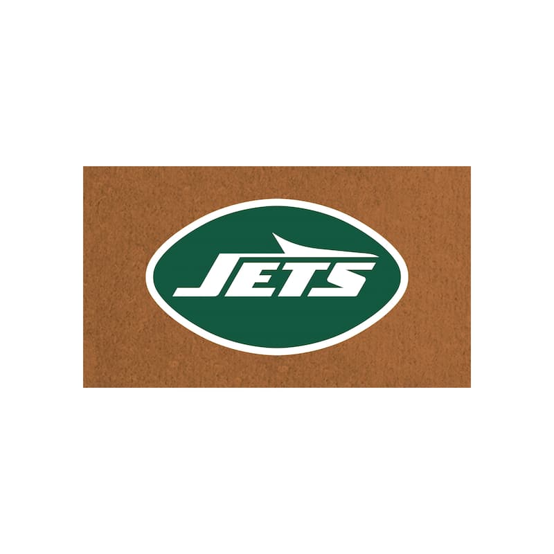 New York Jets Full Color Indoor/Outdoor Coir Mat - 28" x 16"