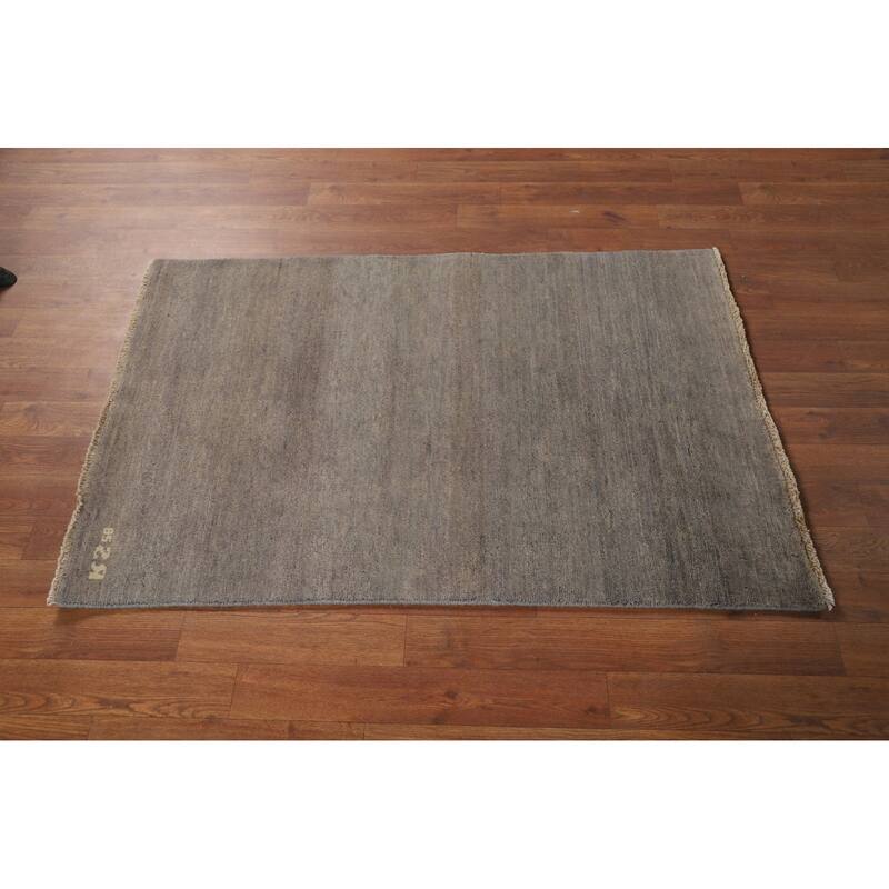 Gabbeh Modern Foyer Rug Hand-Knotted Accent Wool Carpet - 2'8"x 4'0"