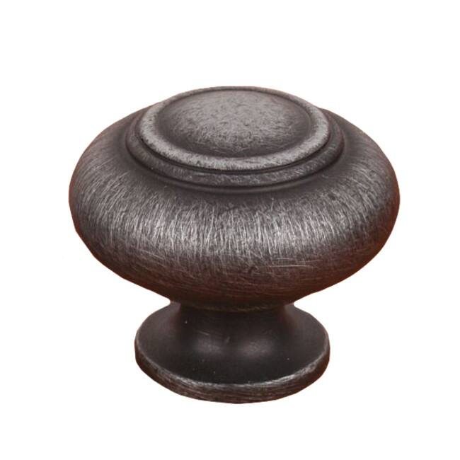 RK International 1-1/4 Inch Mushroom Cabinet Knob - Distressed Nickel