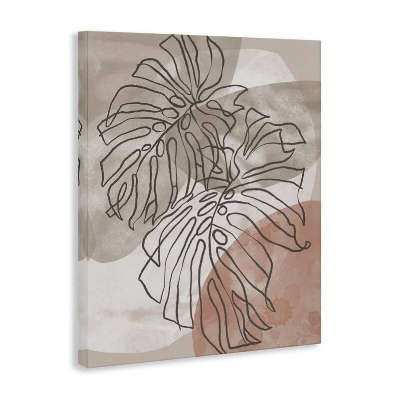 Stupell Leaf Outlines in Earth Tones Canvas Wall Art Design By Cat Thurman Designs