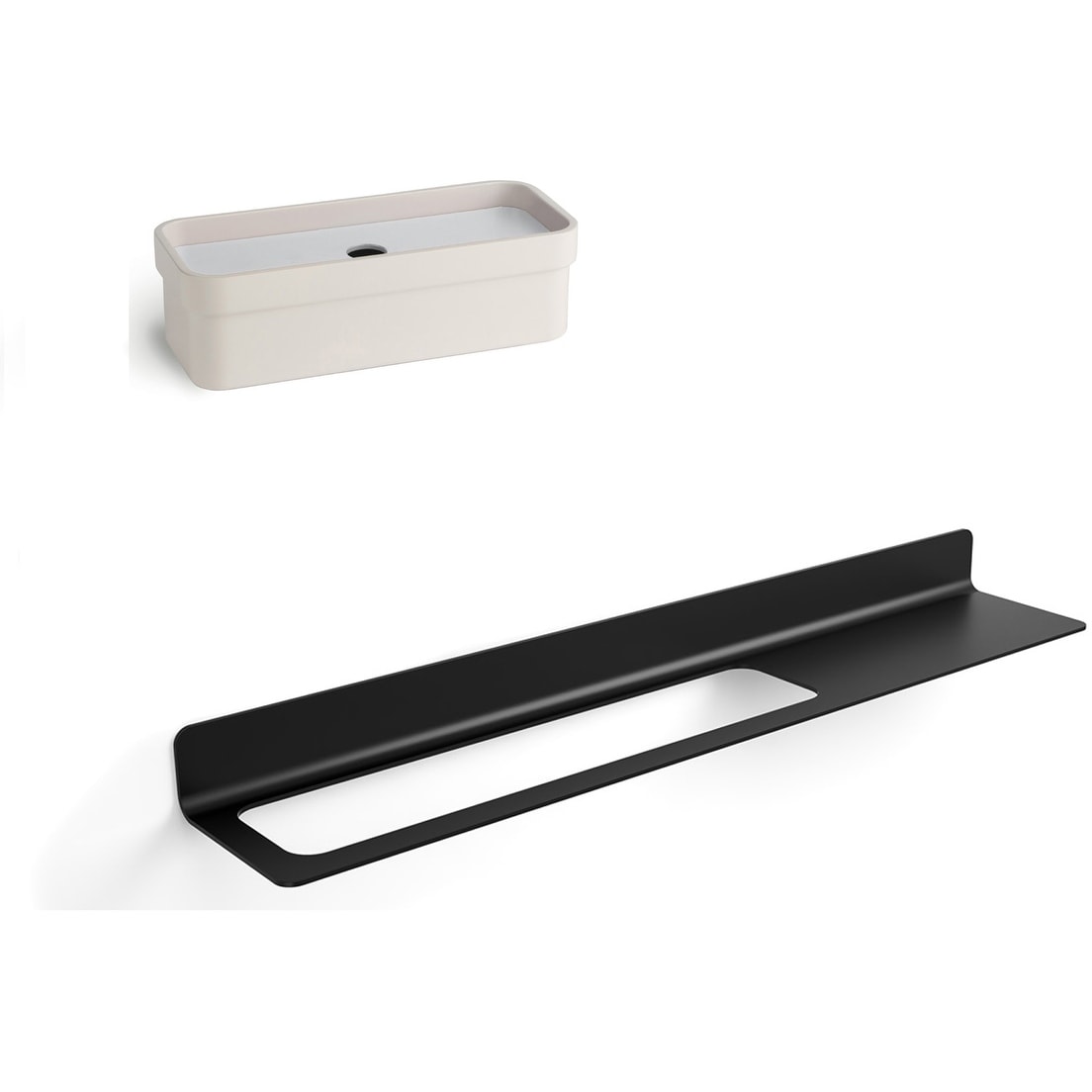 WS Bath Collections Seta 14-11/16" Wall Mounted Towel Bar