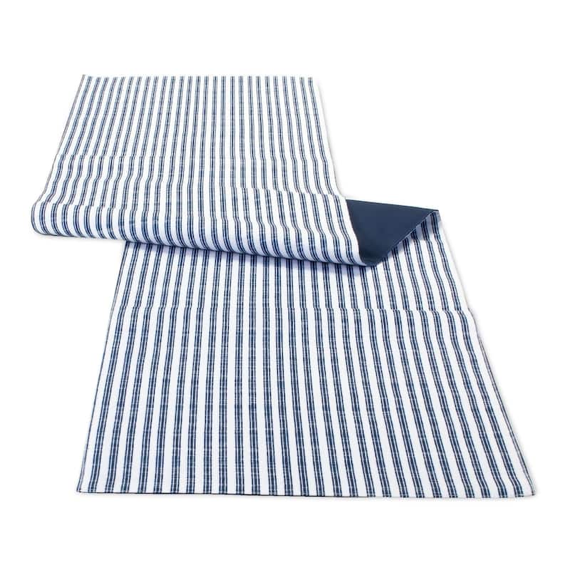 Striped Dining Table Runner - 70" - Blue and White
