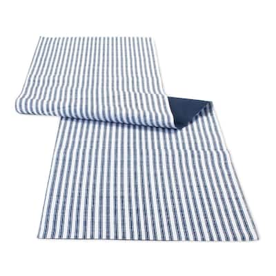 Striped Dining Table Runner - 70" - Blue and White