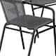 Powder-coated Aluminum/ Rattan Lightweight 5-piece Outdoor Dining Set