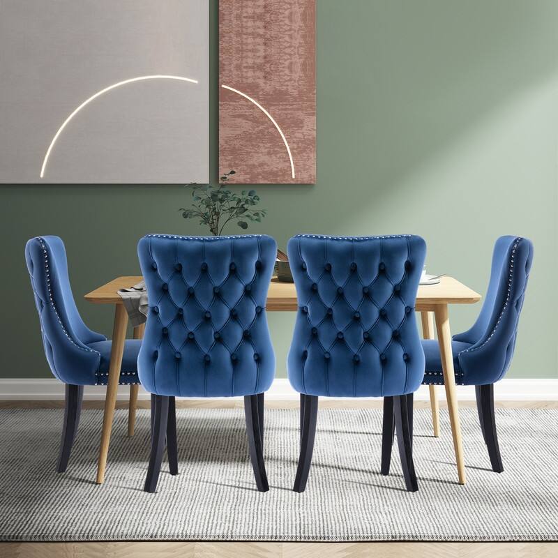 Upholstered Wing Back Dining Chair (Set of 6)